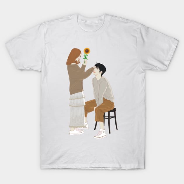 Cute Couple in Studio T-Shirt by sokileri999